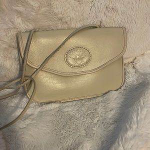 Vintage EUC Bone Leather Michael Green Crossbody Bag